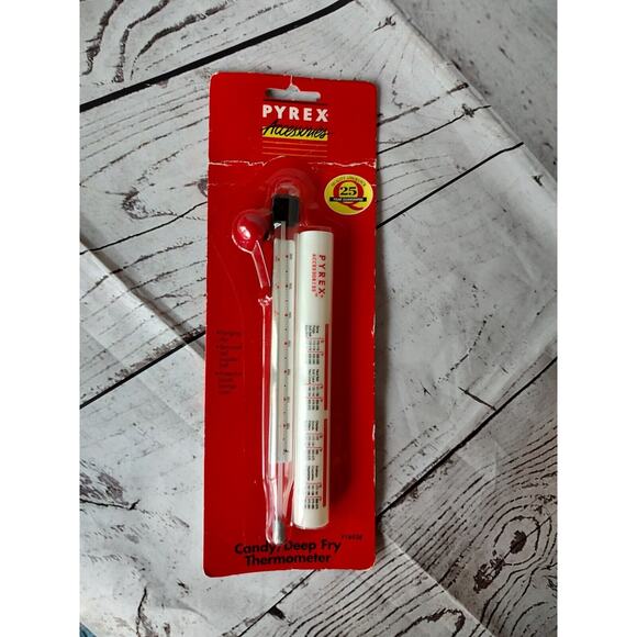 Vintage Pyrex Accessories Candy Deep Fry Thermometer #16428 - New - Picture 1 of 6
